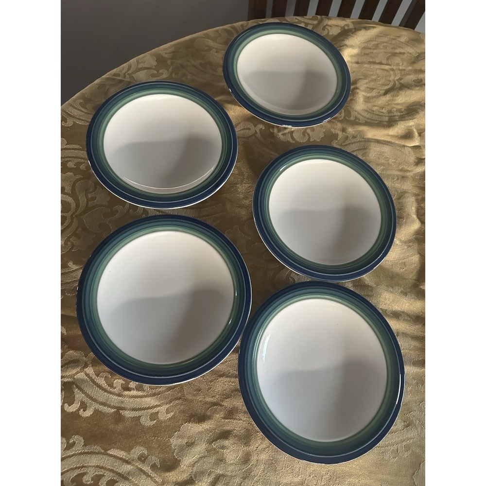 Vintage Pfaltzgraff Ocean Breeze 8" Salad Plates Set Of 5